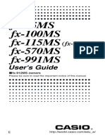fx-95MS fx-100MS fx-115MS fx-570MS fx-991MS: User's Guide