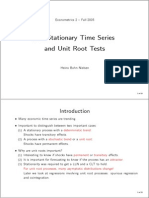 Non-Stationary Time Series and Unit Root Tests: Deterministic Trend
