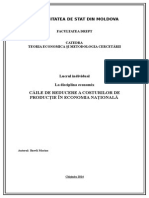 Caile de Reducere A Costurilor de Productie in Economia Nationala. (Conspecte - MD)