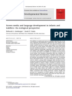 Linebarger - Screen Media and Language Development in Infants and Toddlers