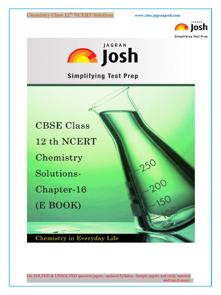 Cbse Class 12th Ncert Chemistry Solutions Drugs Detergent Soap