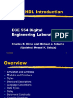 Verilog HDL Introduction: ECE 554 Digital Engineering Laboratory