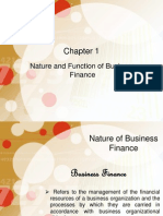 Nature and Function of Business Finance