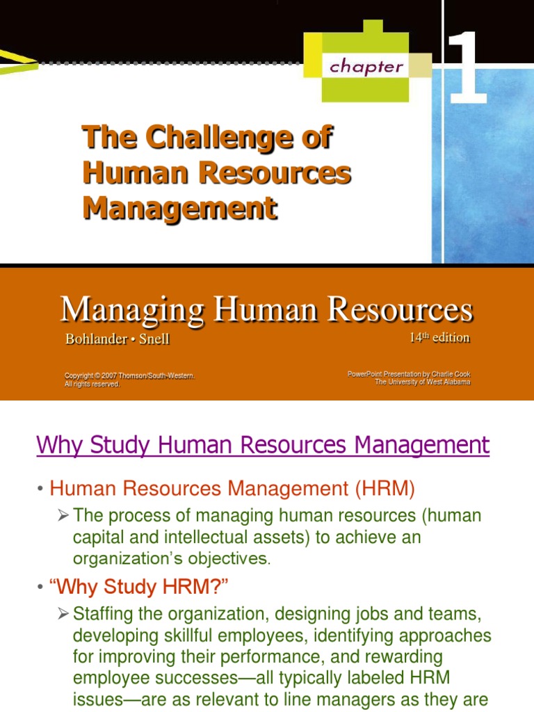 The Challenge of Human Resources Management | PDF | Human Resource ...