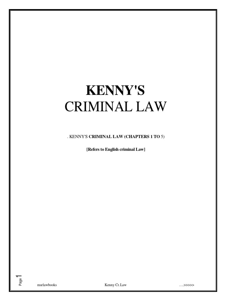 kenny-s-criminal-law-pdf-mens-rea-criminal-law