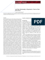 Burns Et Al. 2011. Male Reproductive Traits and Their Relationship to Reproductive Traits in Their