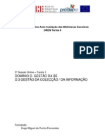 Sessão 5 - Forum 1 D3 Gestão Da Colecção-Informação