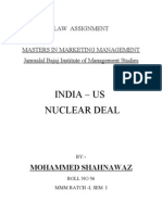 INDIA US NUECLEAR DEAL ASSIGNMENT,