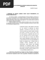 A Importancia Da Dignidade Da Pessoa Humana Nos Assuntos Juridicos - ARTIGO DIREITO PENAL