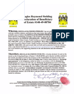 Douglas Raymond Stehling - Declaration of Beneficiary of Estate #148-49-08784