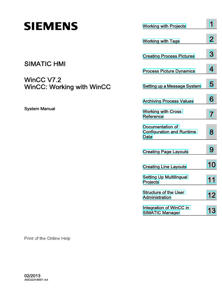 Wincc 7 2 Working With Wincc. | PDF