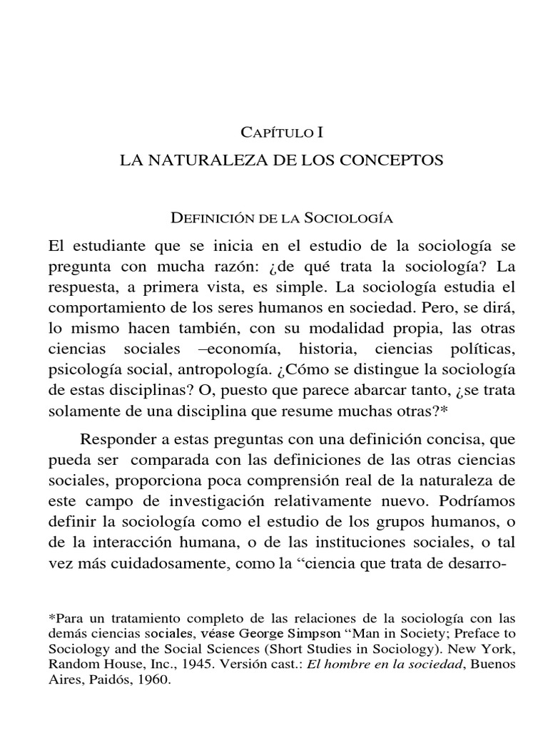 Introducción a la Sociología de Ely Chinoy | PDF | Sociología | Science