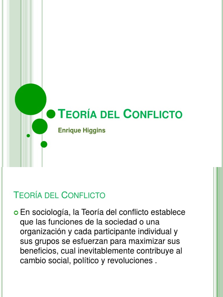Teoria del conflicto.pptx Conflicto (proceso) Teoría