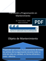 Planeación y Programación en Mantenimiento Pedro Silva