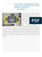 Desarrollo de Robot Submarino para Aplicaciones de Exploración en Aguas Someras Dirigida