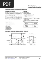 Low Voltage Audio Power Amplifier