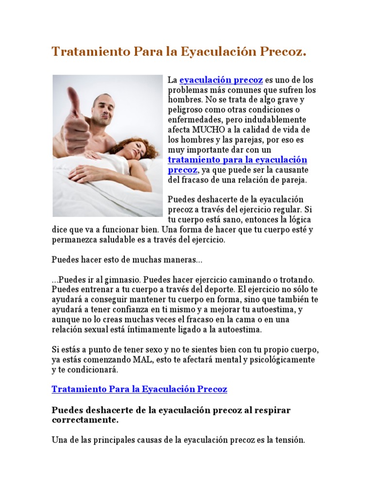 Tratamientos Psicológicos Efectivos Para La Eyaculación Precoz – ITLBX