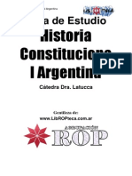 1º AÑO - Historia Constitucional Argentina - Resumen Cat. Dra. Latucca (Versión II) - Agrupación ROP