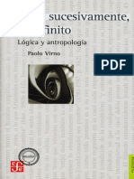 Y Así Sucesivamente, Al Infinito Lógica y Antropología - Paolo Virno