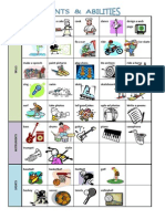 Talents and Abilities Pictionary
