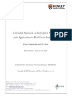 A General Approach To Real Option Valuation With Applications To Real Estate Investments