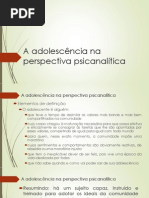 A Adolescência Na Perspectiva Psicanalítica