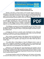 Sept19.2014 Chouse of Representatives Honors MVP & Gilas Pilipinas National Basketball Team