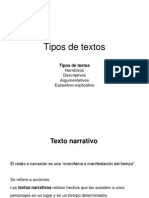 Tipos de Textos