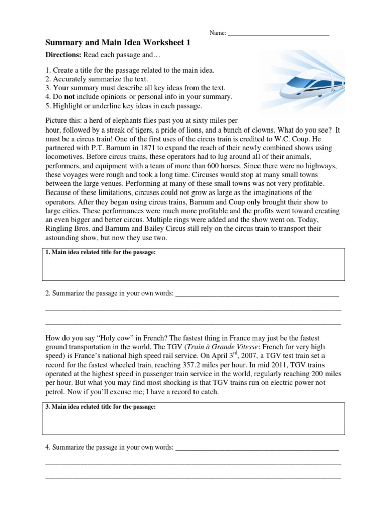 Worksheets Main Idea Worksheets 5th Grade free worksheets library download and print on 5th grade main idea worksheet about dolphins reading