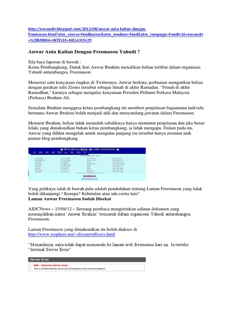 Anwar Dan Freemason  PDF