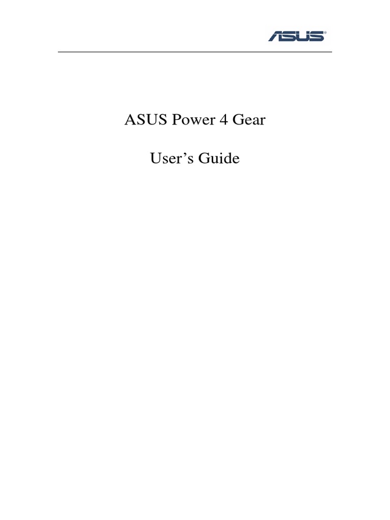 ASUS Power4Gear UserGuide XP en V1 | PDF