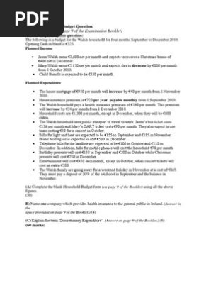 2010 ol household budget