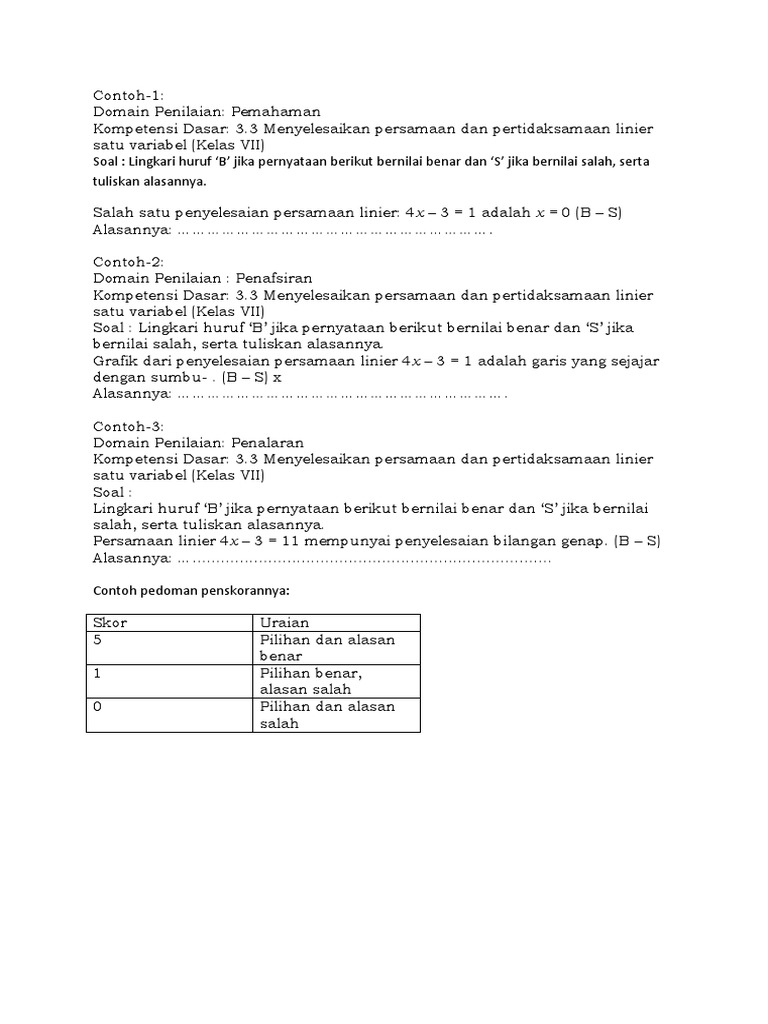 Contoh Soal Hots Materi Hand Tools