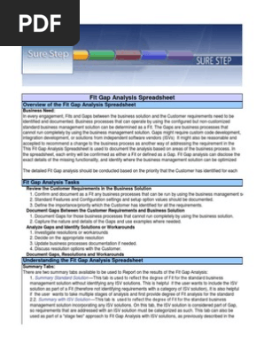 Fit Gap Analysis Workbook Pdf Customer Relationship Management Business Process