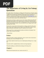 56315789 the Importance of Living by Lin Yutang
