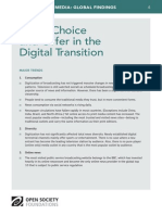 News Choice and Offer in the Digital Transition - Mapping Digital Media Global Findings