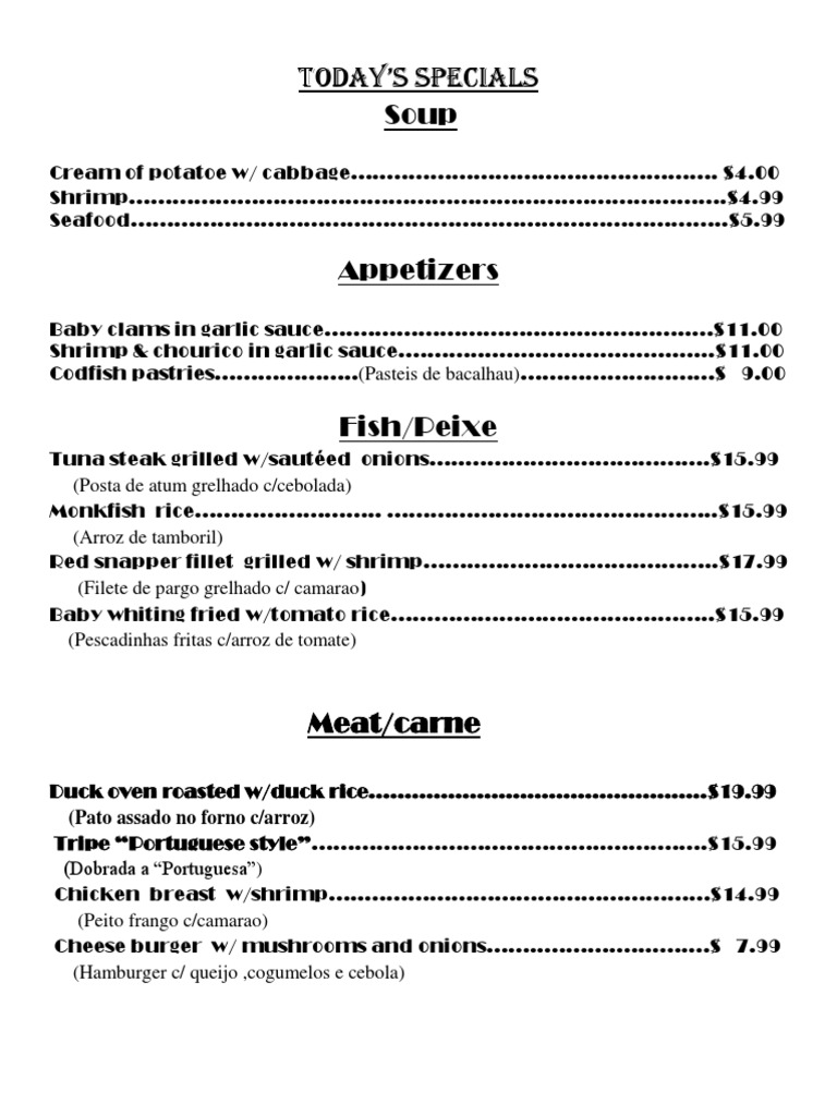 Menu PDF