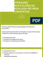 Paraang Nakakatulong Sa Pangangalaga NG Mga Karapatan