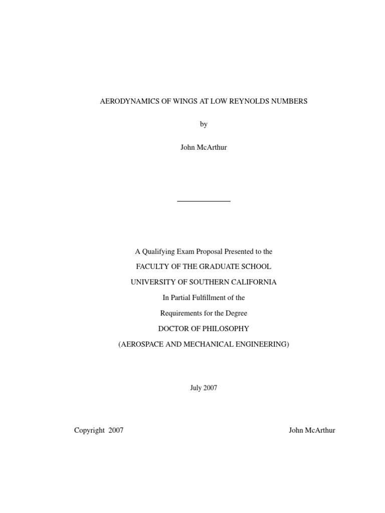 Aerodynamics of Wings at Low Reynolds Numbers | PDF | Lift (Force ...