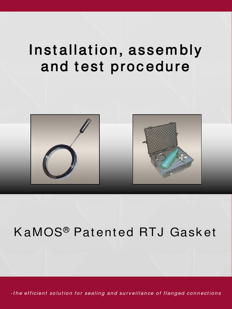 Installation procedure Kamos rtj Gasket Valve Gases Prueba