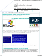 Cara Mengatasi Blue Screen Windows XP (Full-Servizer) - Tutorial Teknisi Informasi Teknologi Servis - Kita