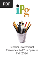 Fall 2014 IPG Teacher Professional Resources in Spanish