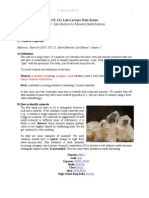 Lab 1: Introduction To Mineral Identification: GY 111 Lab Lecture Note Series