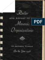 1946 Emporia Kansas Masonic Roster & Report