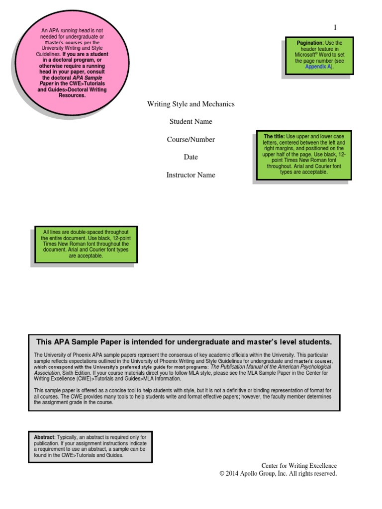 APA Uopx SamplePaper Undergradandmasters | PDF | Citation | Apa Style