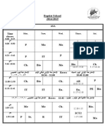 Baptist School 2014/2015 Class Schedule