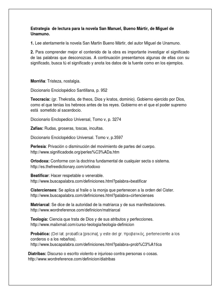 San Manuel Bueno Martil PDF Novelas Fe