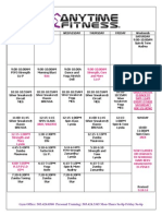 Main Class Schedule