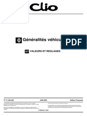Revue Technique Renault Clio 2 | PDF | Moteur diesel | Soupape