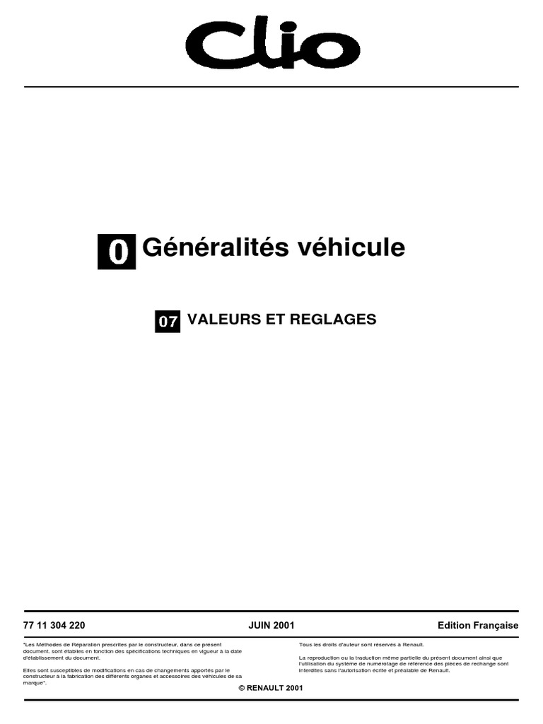 Combien De Support Moteur Sur Renault Master Ii Schema Technique Revue Technique Renault Clio 2 | PDF | Moteur diesel | Soupape